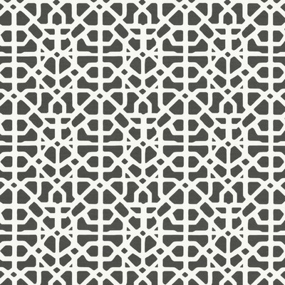 Kasmir Moroccan 110 Ink in 1454 Polyester  Blend Fire Rated Fabric Heavy Duty CA 117  Lattice and Fretwork  Scroll   Fabric